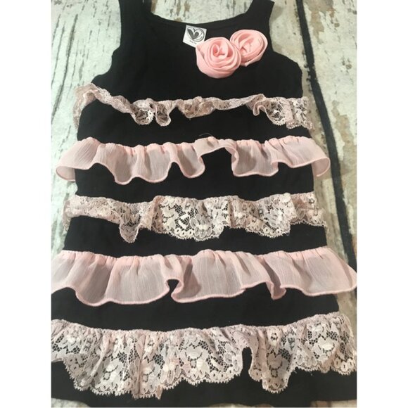 Limeapple Pink Ruffled Tank - Picture 2 of 3